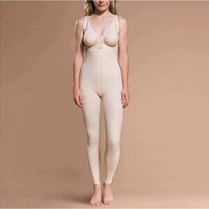 NEW! Marena Recovery Suspender Girdle FBL Bodysuit Ankle Length Beige XL